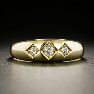 Victorian Three-Stone Diamond Gypsy Ring - 2