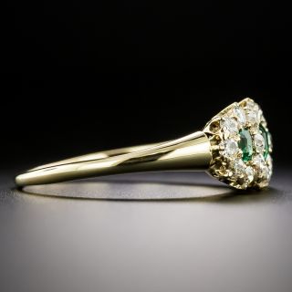 Victorian Three-Stone Emerald and Diamond Ring