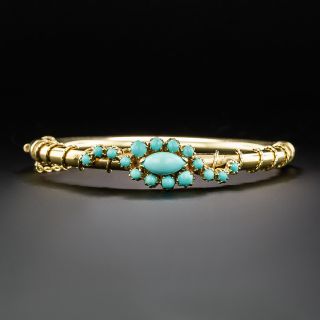 Victorian Turquoise Bangle Bracelet  - 2