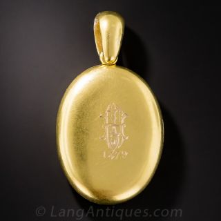 Victorian Two-Tone Engraved Locket