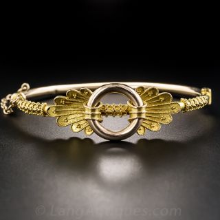 Victorian Two-Tone Gold Bangle Bracelet
