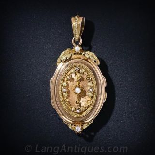 Victorian Two-Tone Gold Pendant Locket