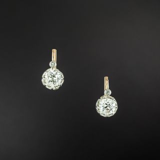 Vintage 1.00 Carat Diamond Drop Earrings - 2