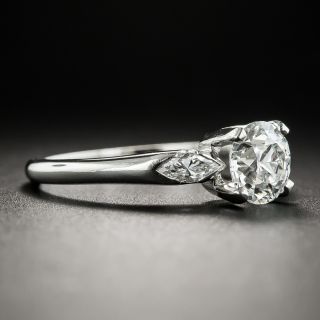 Vintage 1.00 Carat Diamond Platinum Engagement Ring - GIA  G VS1 