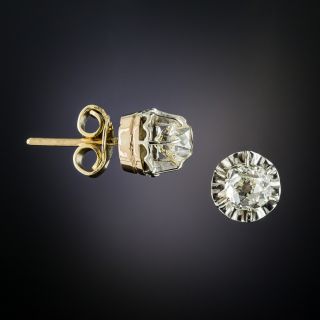 Vintage 1.40 Carat Diamond Stud Earrings