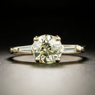 Vintage 1.50 Carat European-Cut Diamond Engagement Ring- GIA - 1