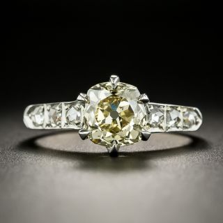 Vintage 1.69 Carat Fancy Brownish-Yellow Old Mine Diamond Engagement Ring -  GIA - 2