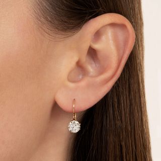 Vintage 2.15 Carat Diamond Dangle Earrings