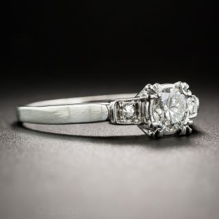 Vintage .35 Carat Platinum Diamond Engagement Ring 