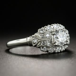 Vintage .55 Carat Diamond Platinum Engagement Ring