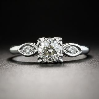 Vintage .58 Carat Platinum Diamond Engagement Ring