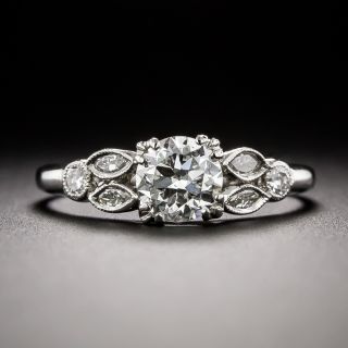 Vintage .65 Carat Diamond Engagement Ring by M. Tishman - GIA F VS2  - 3