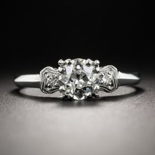 Vintage .68 Carat Diamond Platinum Engagement Ring - GIA I VS2 - 2