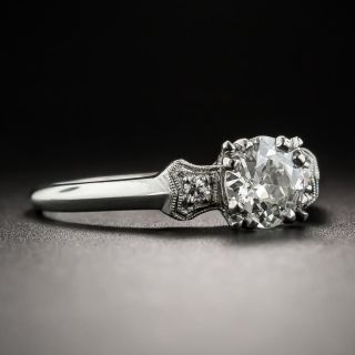 Vintage .68 Carat Diamond Platinum Engagement Ring - GIA I VS2