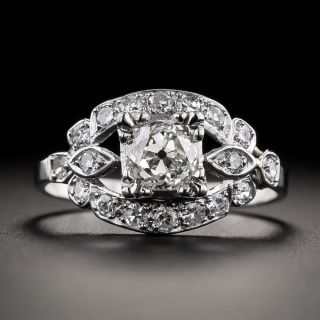 Vintage .75 Carat Old Mine Cut Diamond Engagement Ring - 2