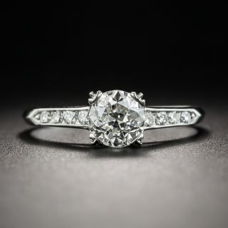Vintage .75 Carat Platinum Diamond Engagement Ring - 1