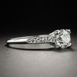 Vintage .75 Carat Platinum Diamond Engagement Ring