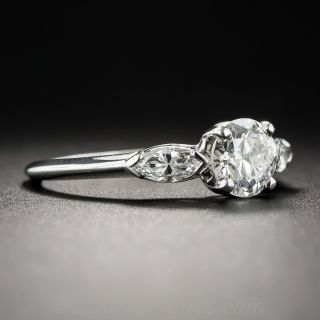 Vintage .80 Carat Diamond Platinum Engagement Ring - GIA J VS1