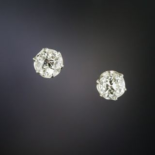 Vintage .80 Carat Diamond Stud Earrings - 2