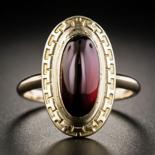 Vintage Cabochon Garnet Ring by Ostby and Barton