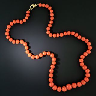 Vintage Coral Bead Necklace - 1