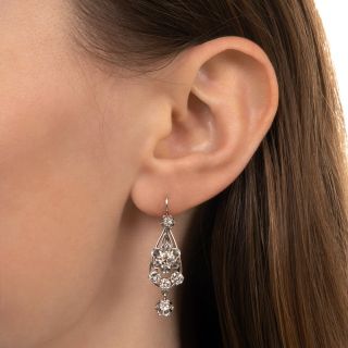 Vintage Diamond Dangle Earrings