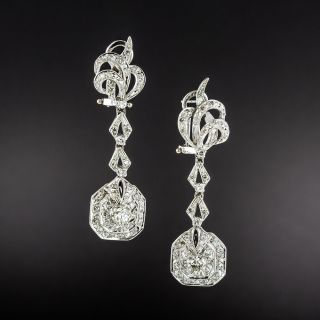 Vintage Diamond Drop Earrings - 2