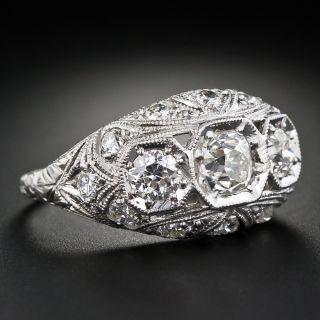Vintage Diamond Three-Stone Engagement Ring