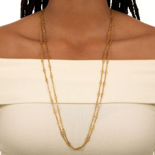 Vintage French 60-Inch Gold Chain