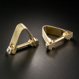 Vintage Gold and Diamond Cuff Links