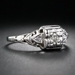 Vintage Illusion Diamond Engagement Ring