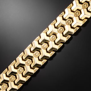 Vintage Italian Gold Link Bracelet - 2
