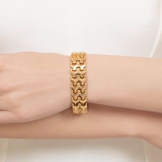 Vintage Italian Gold Link Bracelet