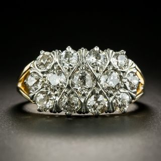 Vintage Mid-Century Three-Row Diamond Ring - 2