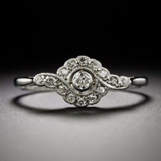 Vintage Petite Diamond Halo Ring, Circa 1934 - 2