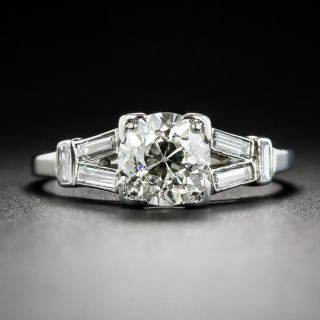 Vintage Platinum 1.25 Carat Diamond Engagement Ring - 1