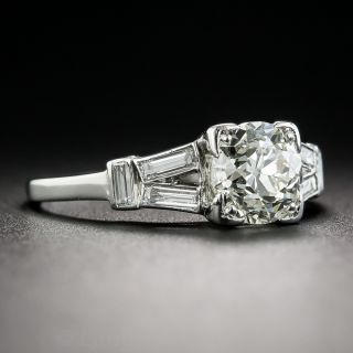Vintage Platinum 1.15 Carat Diamond Engagement Ring