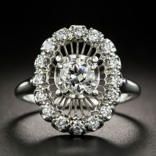Vintage Platinum Diamond Dinner Ring by Jabel - 1