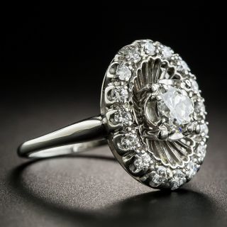 Vintage Platinum Diamond Dinner Ring by Jabel