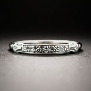 Vintage Platinum Diamond Wedding Band by Albert S. Samuels