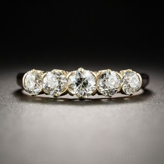 Vintage Rose Gold Five-Stone Diamond Ring c.1904