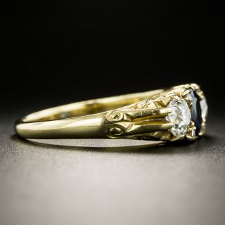 Vintage Sapphire and Diamond Three-Stone Ring