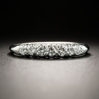 Vintage Seven-Stone Platinum Diamond Wedding Band - 1
