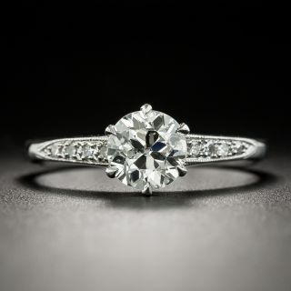 Vintage Style 1.01 Carat Diamond Solitaire Engagement Ring - GIA I SI2 - 1