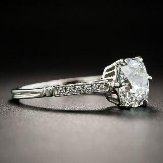 1.30 Carat Antique Cushion-Cut Diamond Engagement Ring - GIA E VS2