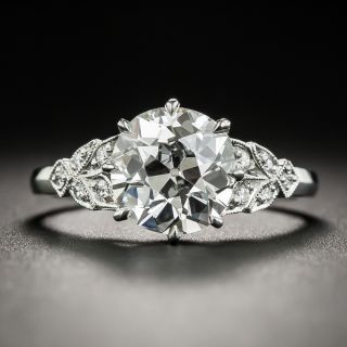 Vintage Style 2.03 Carat Old European-Cut Diamond Engagement Ring - GIA H SI1 - 1
