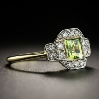 Edwardian Style Peridot and Diamond Ring