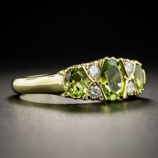 Vintage Style Peridot Diamond Ring