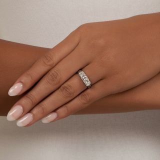 Vintage Style Three-Stone Diamond Ring