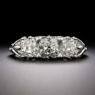 Vintage Style Three-Stone Diamond Ring - 2